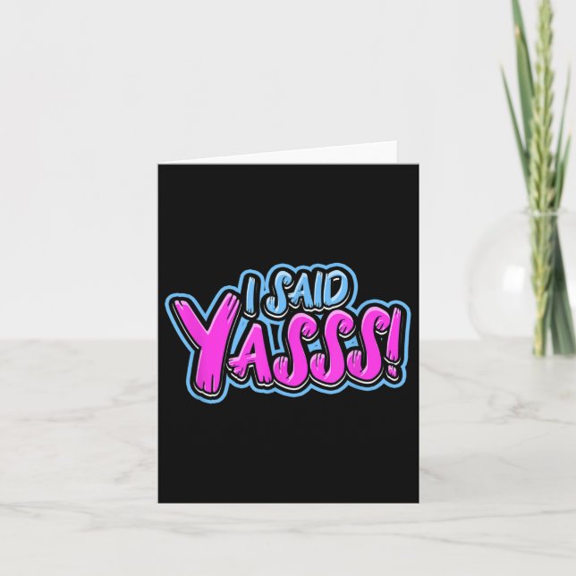 I Said Ys! - Wedding Celebration Bride And Groom  Card (Front)