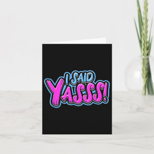 I Said Ys! - Wedding Celebration Bride And Groom  Card