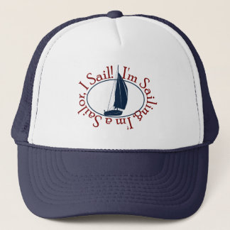 I Sail! Sailboat Trucker Hat