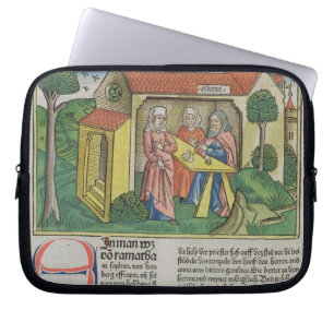 I Samuel 1:8 Elkanah comforts Hannah, from the 'Nu Laptop Sleeve