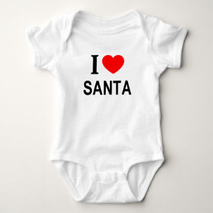 I ❤️ SANTA I LOVE SANTA I HEART SANTA BABY BODYSUIT