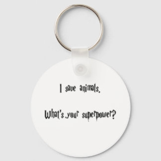 I Save Animals Key Ring