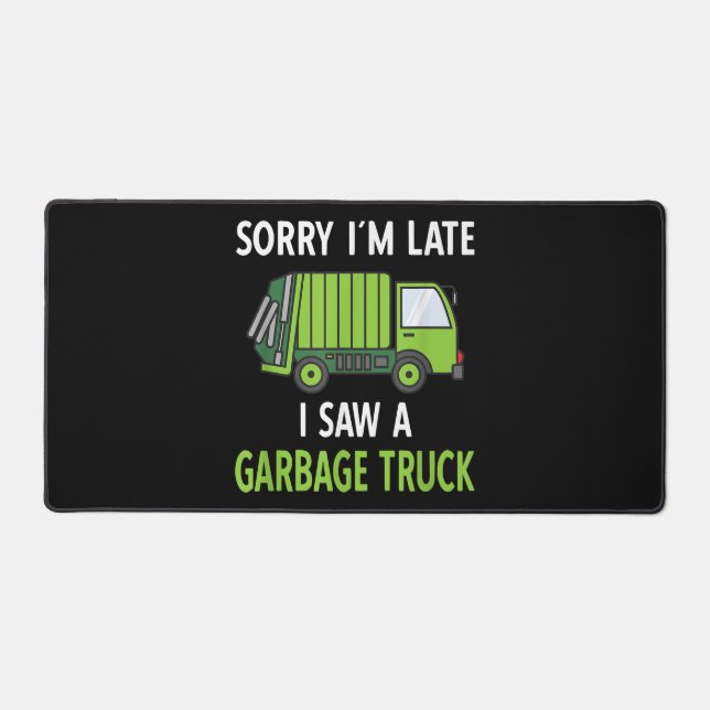 I Saw a Garbage Truck Costume  Recycling Garbage Desk Mat (Front)