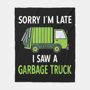 I Saw a Garbage Truck Costume Recycling Garbage Fleece Blanket