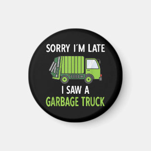 I Saw a Garbage Truck Costume Recycling Garbage Magnet