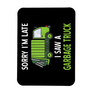 I Saw a Garbage Truck Costume  Recycling Garbage Magnet