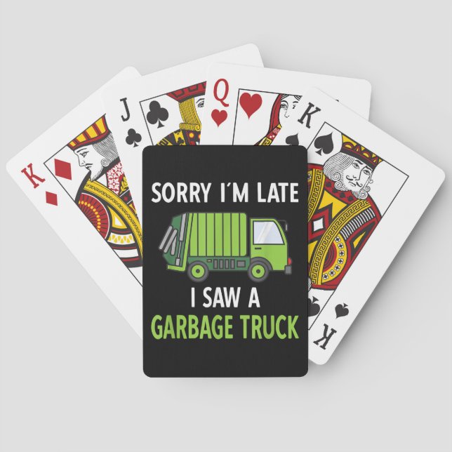 I Saw a Garbage Truck Costume  Recycling Garbage Playing Cards (Back)