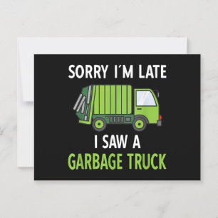 I Saw a Garbage Truck Costume Recycling Garbage Postcard