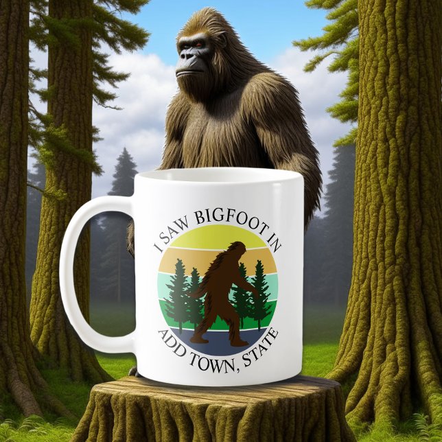 I Saw Bigfoot in (Add Town and State) Personalised Coffee Mug (Creator Uploaded)