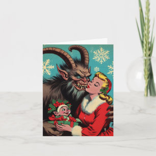 I Saw Mummy Kissing Krampus Card