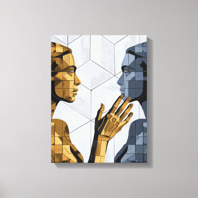 I Saw Myself II A – Self Recognition Art Canvas Print (Front)