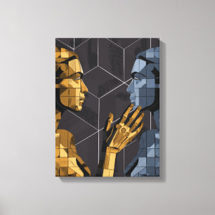 I Saw Myself II B – Self Recognition Art Canvas Print
