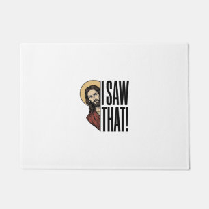 I Saw That Funny Religious Peek Graphic Design_1 Doormat