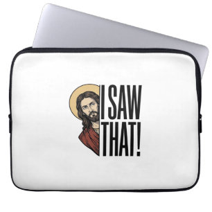 I Saw That Funny Religious Peek Graphic Design_1 Laptop Sleeve