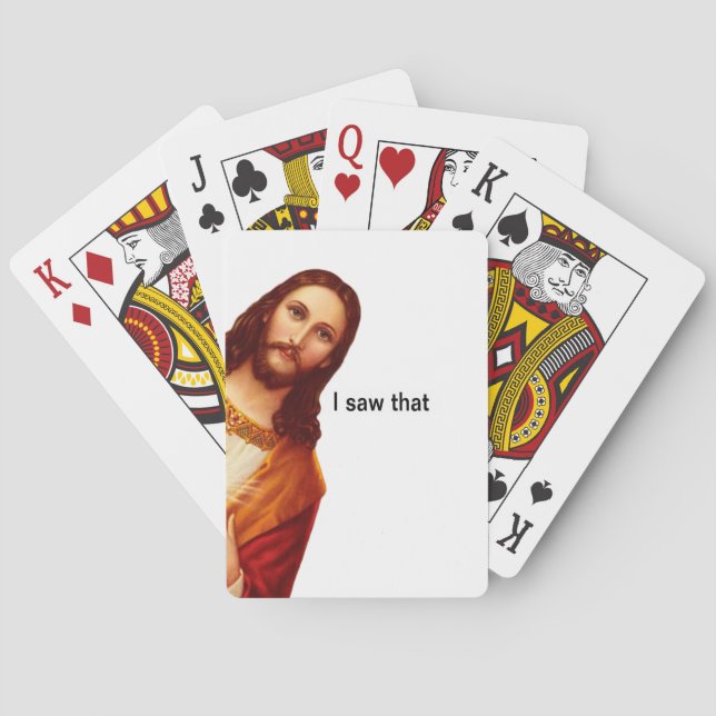 I Saw That Jesus Playing Cards (Back)