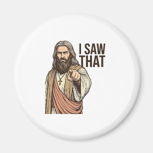 I Saw That Religious Pointing Vintage Engraving Sh Magnet
