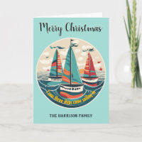 I Saw Three Ships Nautical Sailboats Christmas