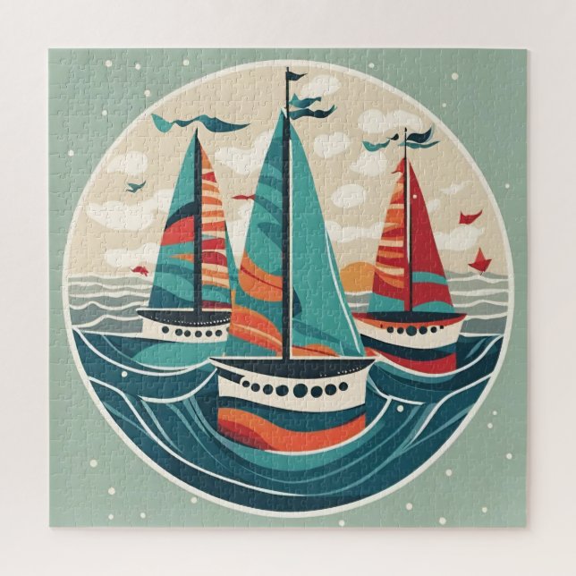 I Saw Three Ships Sailing Christmas Day Picture Jigsaw Puzzle (Vertical)