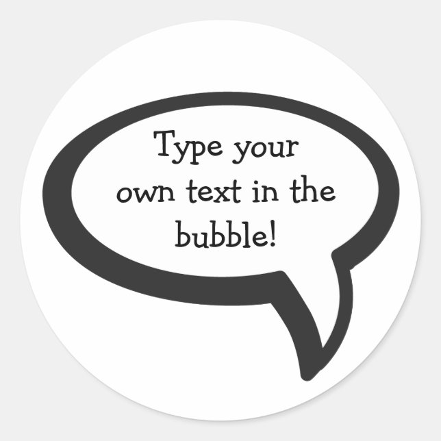 I Say... Sticker Template (Front)