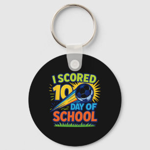 I Scored 100 Day Of School Soccer Celebration Key Ring