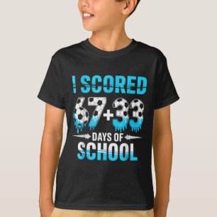 I Scored 100 Days Of School Soccer 100th Day Of Sc T-Shirt