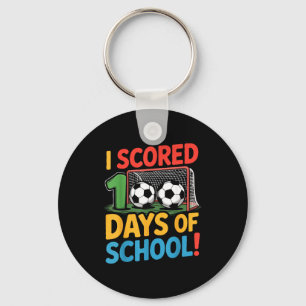 I Scored 100 Days Of School Soccer Player Smarter  Key Ring
