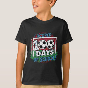 I Scored 100 Days Of School Soccer Player Smarter T-Shirt
