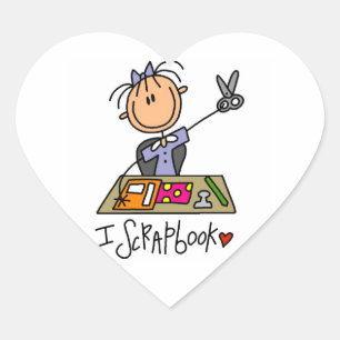 I Scrapbook Heart Sticker