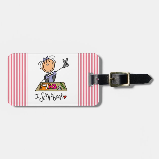 I Scrapbook Luggage Tag (Front Horizontal)