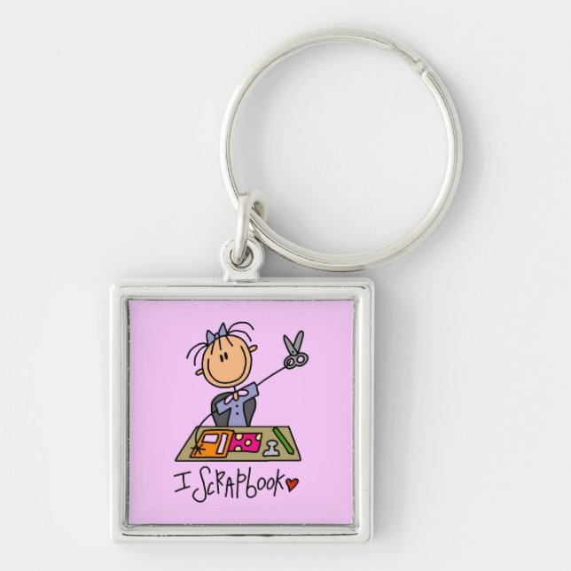 I Scrapbook Tshirts and Gifts Key Ring (Front)