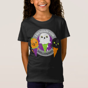 I Scream for Halloween Pumpkin Spider Ghost T-Shirt
