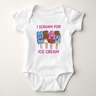 I scream for ice cream baby bodysuit
