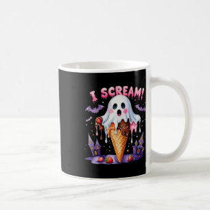 I Scream Ghost Ice Cream Halloween Cute Funny Art  Coffee Mug