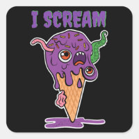 I Scream Ice Cream Funny Halloween Kids Kawaii