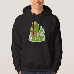 I Scream Ice Cream Parrot Screaming for Cockatiels Hoodie