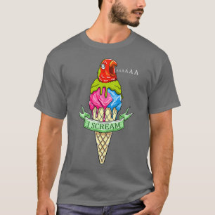 I Scream Lovebird Head Funny Parrot Pun Pet Bird T-Shirt