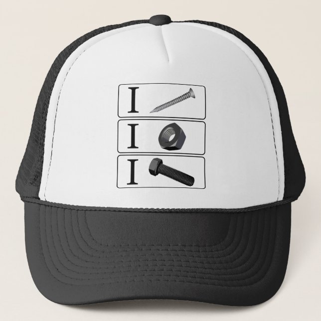 I Screw. I Nut. I Bolt. Trucker Hat (Front)