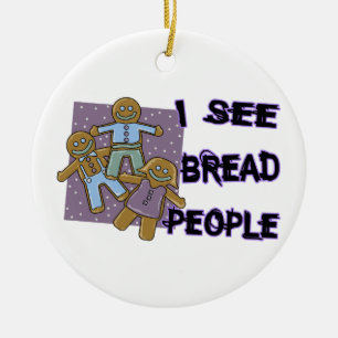 I See Bread People Ceramic Tree Decoration