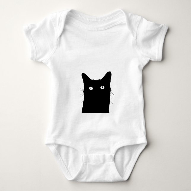 I See Cat Click to Pick Your Colour Background Baby Bodysuit (Front)