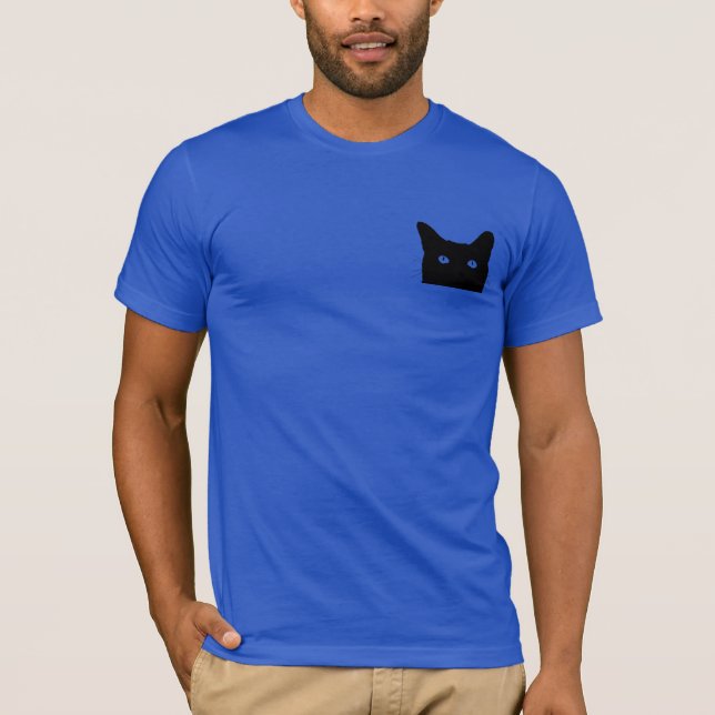 I See Cat Click to Pick Your Colour Background T-Shirt (Front)