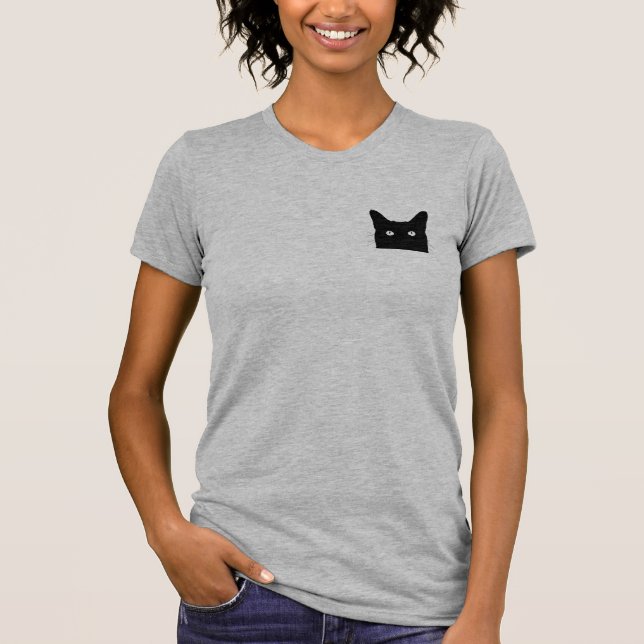 I See Cat Click to Pick Your Colour Background T-Shirt (Front)
