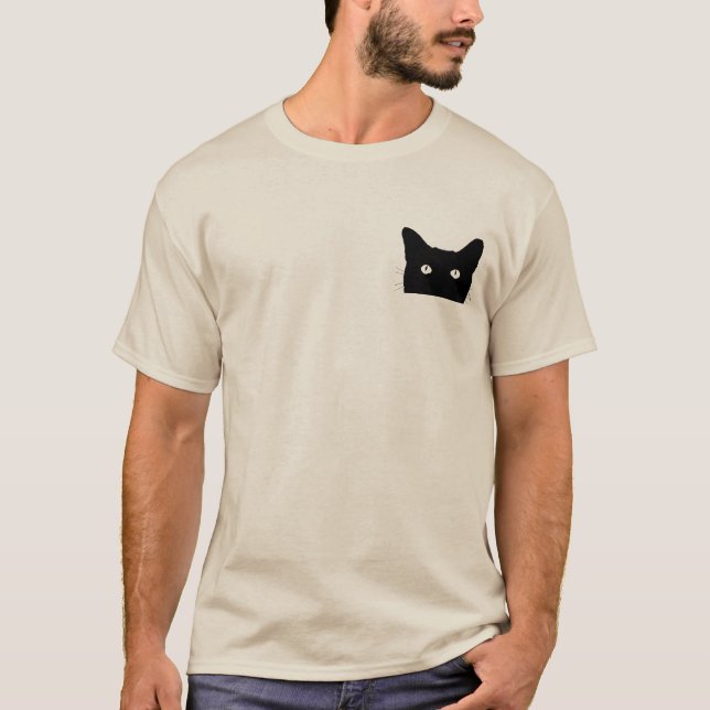 I See Cat Click to Pick Your Colour Background T-Shirt (Front)