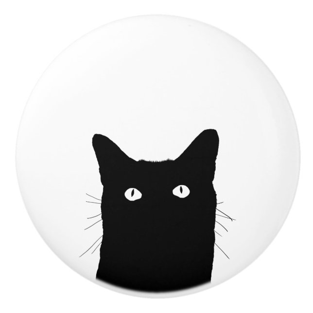 I See Cat Click to Select a Custom Colour Ceramic Knob (Front)