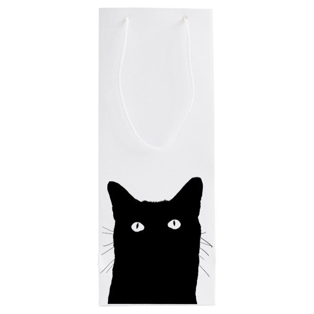 I See Cat Click to Select a Custom Colour Wine Gift Bag (Back)