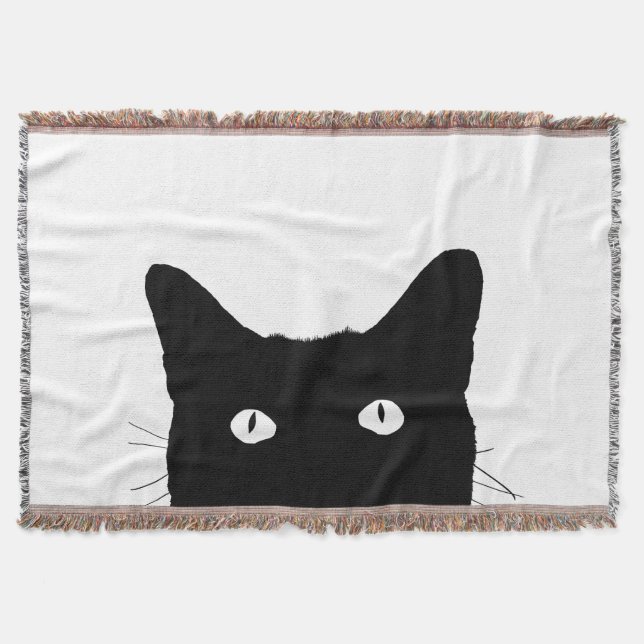 I See Cat Click to Select Your Colour Decor Throw Blanket (Front)