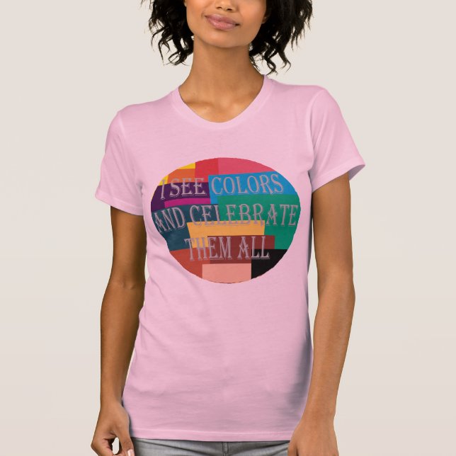 I See Colours (oval) T-Shirt (Front)