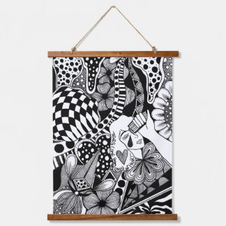 I See It Differently – Monochrome Hand-Drawn Art Hanging Tapestry