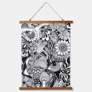 I See It Differently – Monochrome Hand-Drawn Art Hanging Tapestry