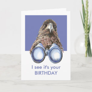 I see it's Your Birthday Fun Birdwatcher watching Card
