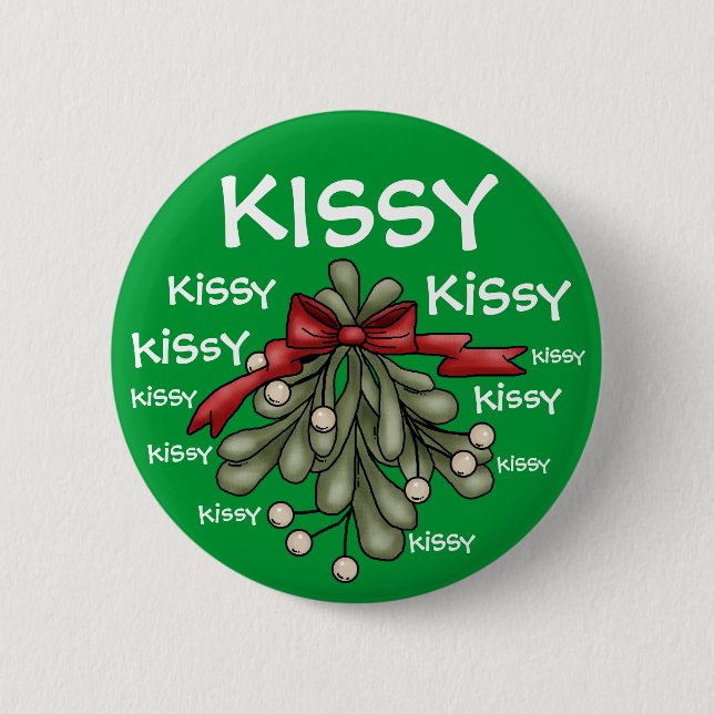 I See Mistletoe by SRF 6 Cm Round Badge (Front)